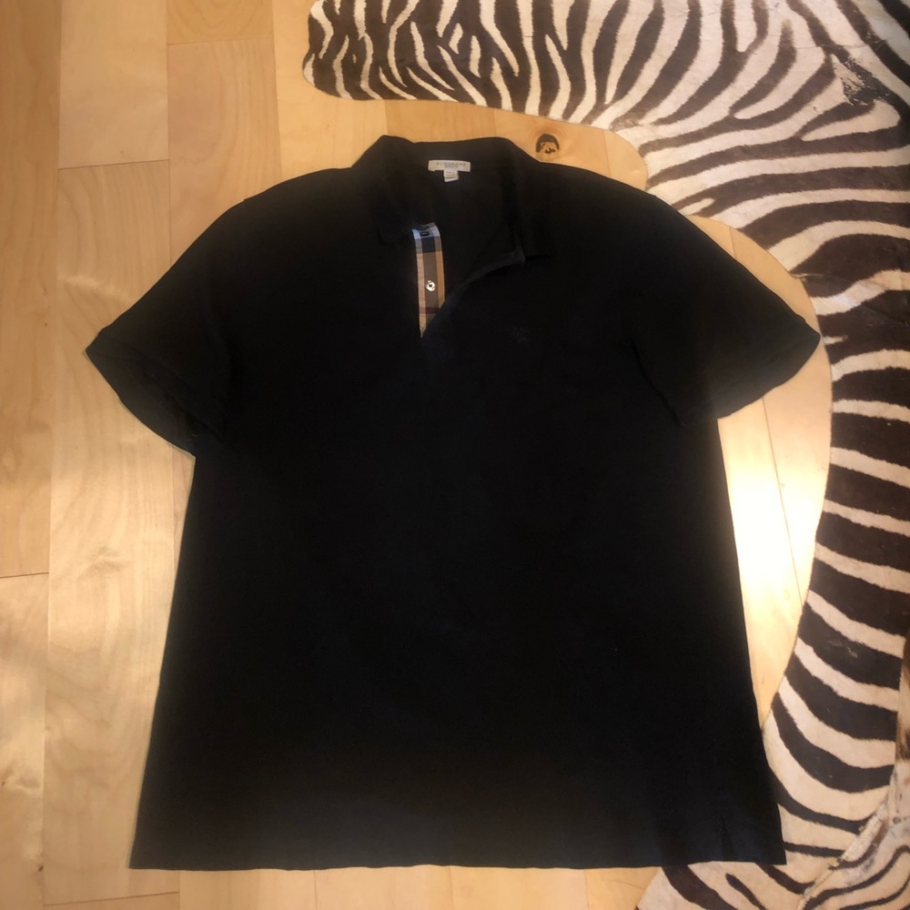 Authentic Mens Burberry Black Polo